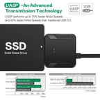 SATA to USB 3.0 Cable SATA III Hard Drive Adapter Converter for 2.5" 3.5" SSD HDD Hard Drive Disk with 12V/2A Power Adapterer