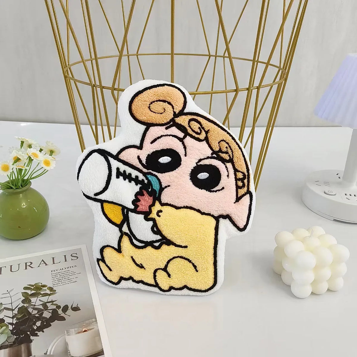 Kawaii Crayon Shin-Chan Cartoon Cute Hand Towel Water-Absorbent Coral Fleece Kitchen Quick-Drying Shower Room Supplies