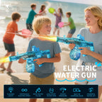Simulated Firing and Recoil Electric Water Gun Toys Children Automatic Sensor Lights Water Pistol Summer Outdoor Beach Kids Toy