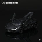 1:43 scale replica of the SVJ pullback alloy car model, children's toy, die-cast metal, pullback function.