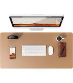 Large Mouse Pad,Office Desk Mat, Leather Desk Pad Protector, Non-Slip PU Leather Desk Blotter, Laptop Desk Pad