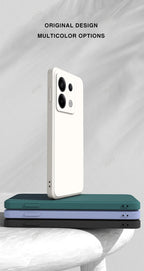Original Square Liquid Silicone Phone Case for Xiaomi Poco X6 PocoX6 Pro 5G Lens Protection Soft Couples Cover Thin Fundas Coque