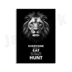 Motivational print, believe in yourself, never be afraid, awaken the beast within, animal motivational poster office decoration