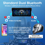 Jansite Portable 8.1 inch IP67 Waterproof Motorcycle 4K DVR GPS Navigation Wireless Carplay Android Auto Moto Recorder Monitor