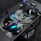 Anime Mask Girl Mouse Pad YUki Aim Gaming Speed Mouse Mat Game Premium Mousepad Gamer E-Sports Desk Mat Computer Keyboard Mats