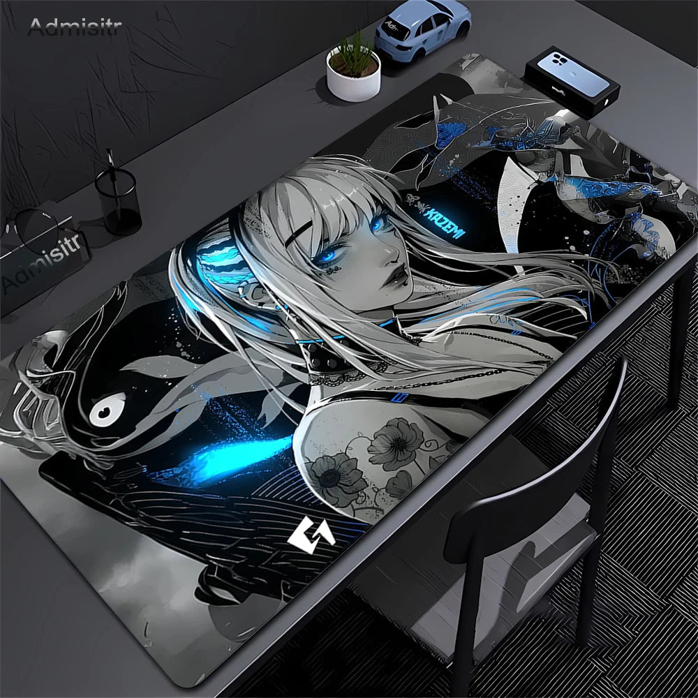 Anime Mask Girl Mouse Pad YUki Aim Gaming Speed Mouse Mat Game Premium Mousepad Gamer E-Sports Desk Mat Computer Keyboard Mats