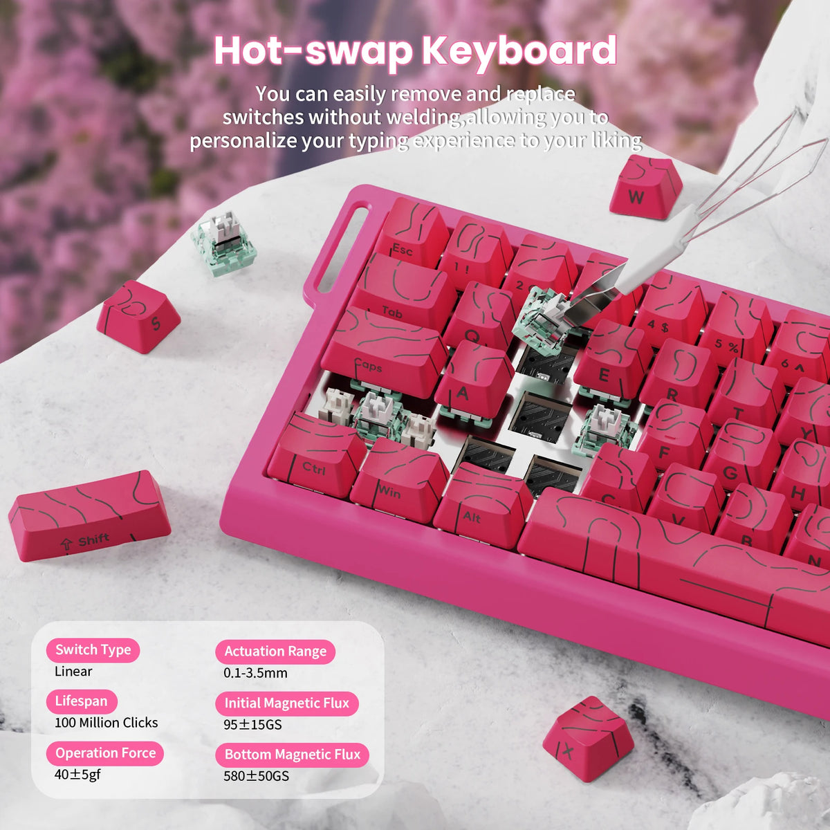 ATTACK SHARK X68HE X68PRO HE Magnetic Axis Gaming Keyboard Wired 8K Return Rate 5000mAh Battery Web Driver PBT Keycaps Esports
