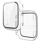 Tempered Glass+Cover For Apple Watch 11 10 9 8 7 46mm 42mm PC Bumper Screen Protector Case iWatch Series 7 6 5 4 SE3 44 40 45mm