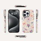 Fcicicase Lovely Flower Case For Iphone 18 17 16 Pro Max 15 14 13 12 Plus 11 For Magsafe Wireless Charge PC +TPU Back Cover Capa