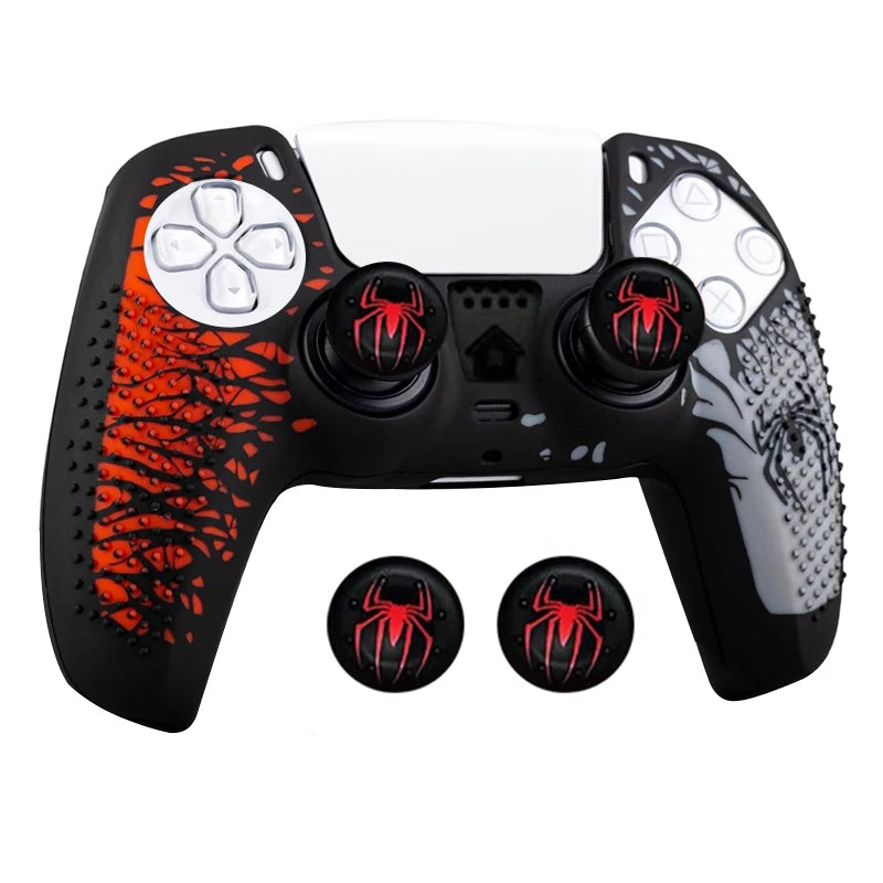 Rutschfeste Controller-Hülle für PS5 Controller, Silikonabdeckung mit Gummi-Daumengriff und Touchpad-Sticker für PS5