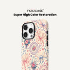 Fcicicase Lovely Flower Case For Iphone 18 17 16 Pro Max 15 14 13 12 Plus 11 For Magsafe Wireless Charge PC +TPU Back Cover Capa