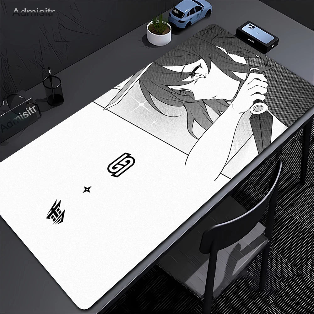Anime Mask Girl Mouse Pad YUki Aim Gaming Speed Mouse Mat Game Premium Mousepad Gamer E-Sports Desk Mat Computer Keyboard Mats