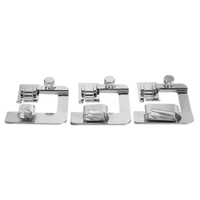 Sewing Hemming Set 1/3Pcs Wide Hem Foot 1Pc Or 3Pcs Narrow Rolled Hem Presser Feet For Brother Singer Low Shank Sewing Machines