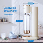 Greatwhip Home Use Soda Machine for 0.6L Co2 Cylinder Sparkling Water Soda Water Maker With 1L PET Bottle
