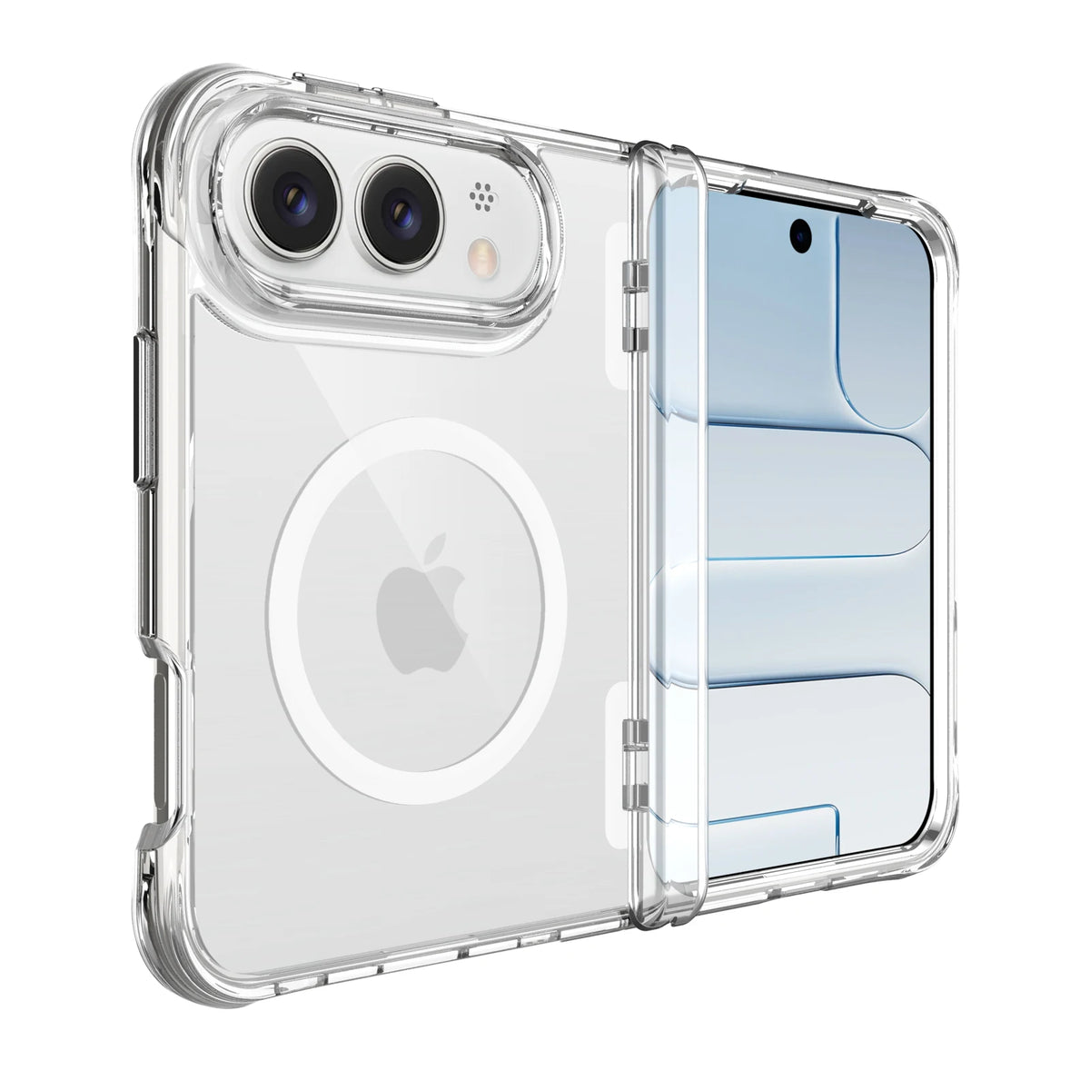 High Clear Magnetic Phone Case For iPhone Duo IPhone Duo 18 Ultra For Magsafe Wireless Charging Folding Bumper Hinge Cover