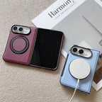 360° Rotating Bracket Magnetic Case For iPhone Duo For Magsafe PU Leather Shockproof Cover Funda