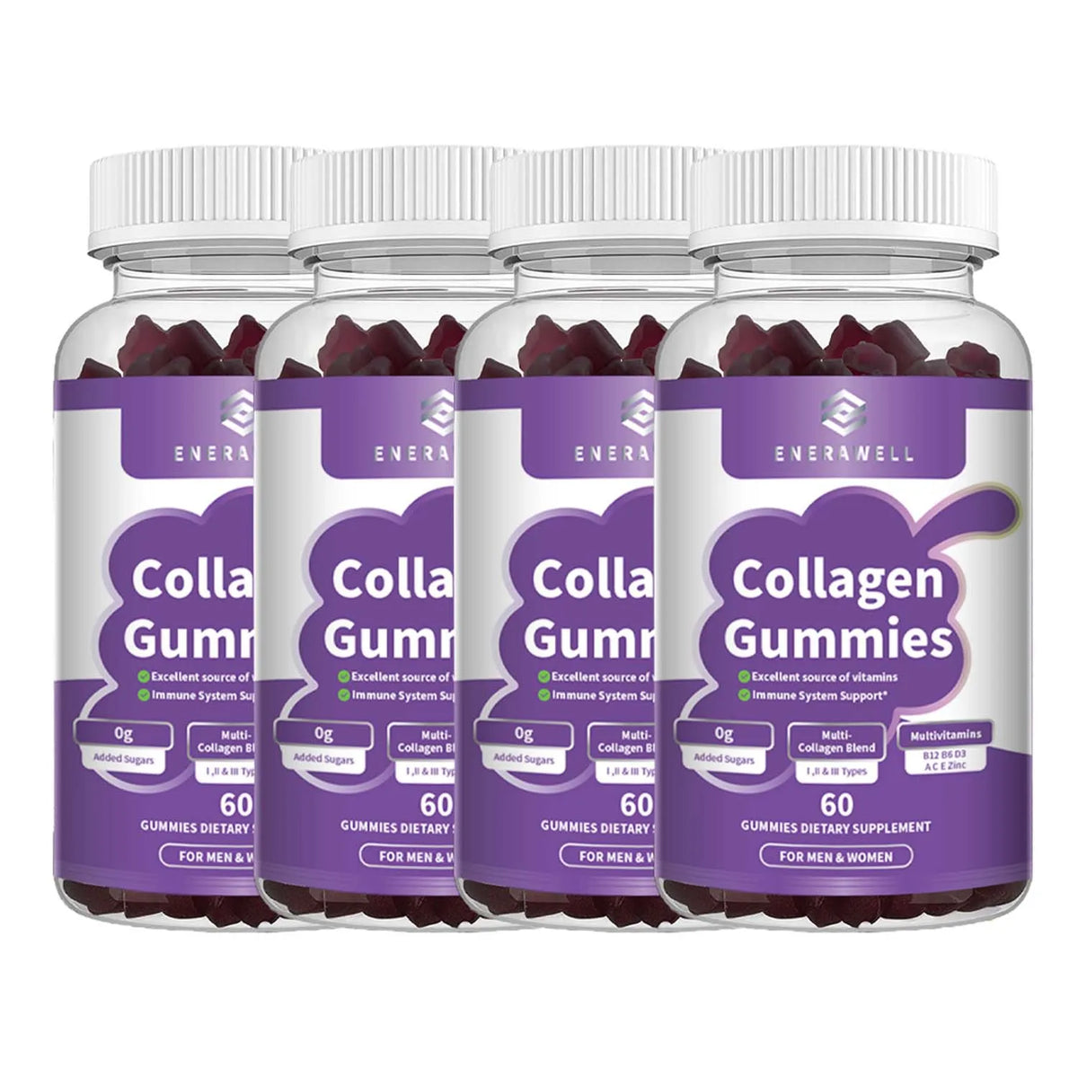 Collagen Complex Gummies, with Biotin & Vitamin C, Supports Skin, Hair, Nail, Joint Wellness, Gut Health & Digestion, Anti-Aging