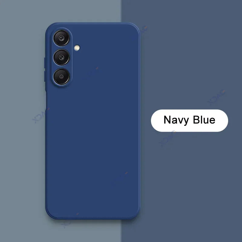 Original Square Liquid Silicone Phone Case for Samsung Galaxy A26 A36 A56 5G 360 Soft Protective Anti-drop Shockproof Back Cover