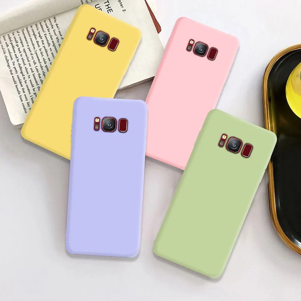 Liquid Silicone Soft Cases For Samsung Galaxy S8 S9 S10 S20 S21 FE S22 S23 Plus Fundas For Samsung Note 8 9 10 20 Plus Cover