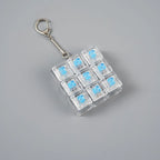 LED Light Keyboard Keychain Fidget Toy Clickable Button Stress Relief Portable Desk Accessory Office Decor Gift  Anxiety Relief