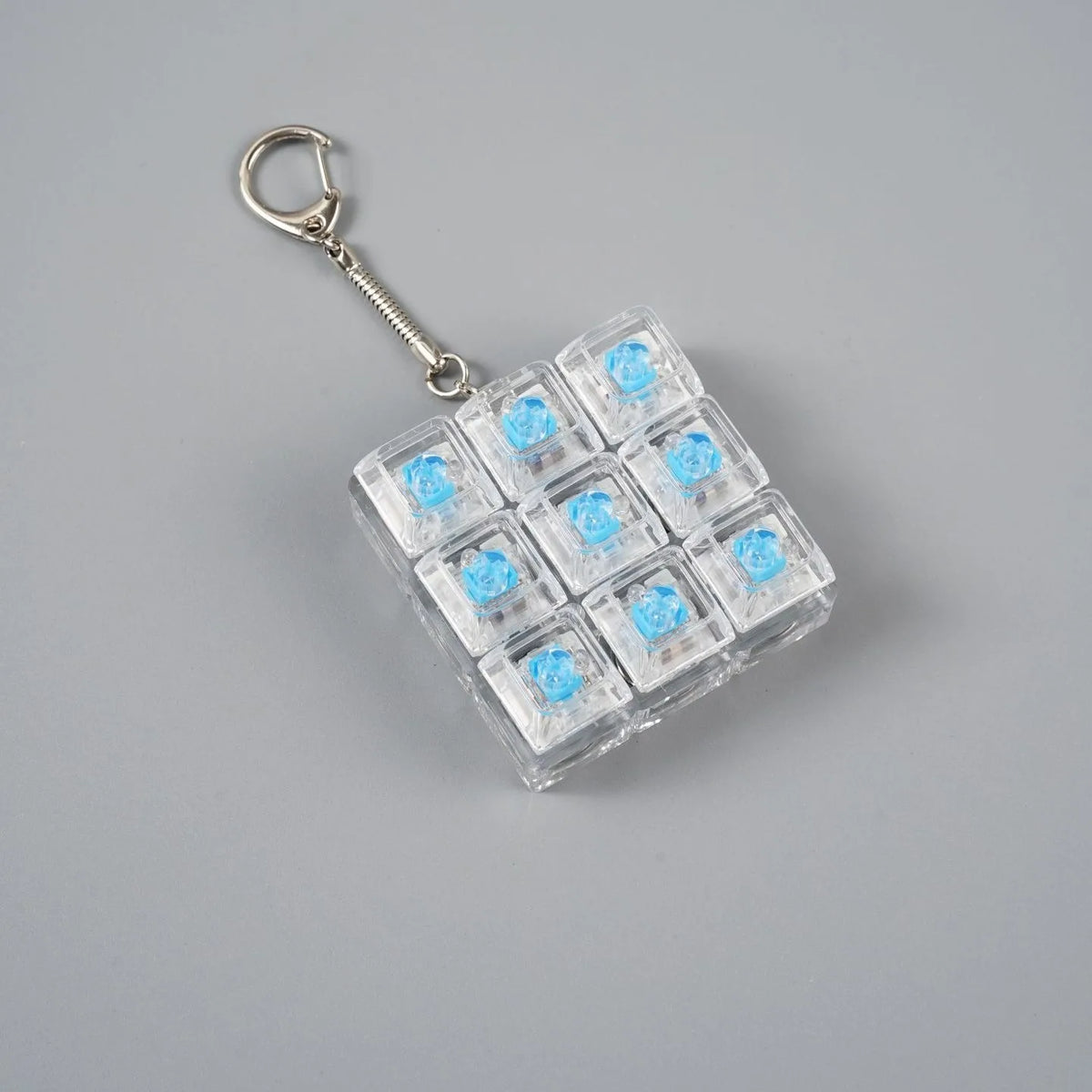 LED Light Keyboard Keychain Fidget Toy Clickable Button Stress Relief Portable Desk Accessory Office Decor Gift  Anxiety Relief