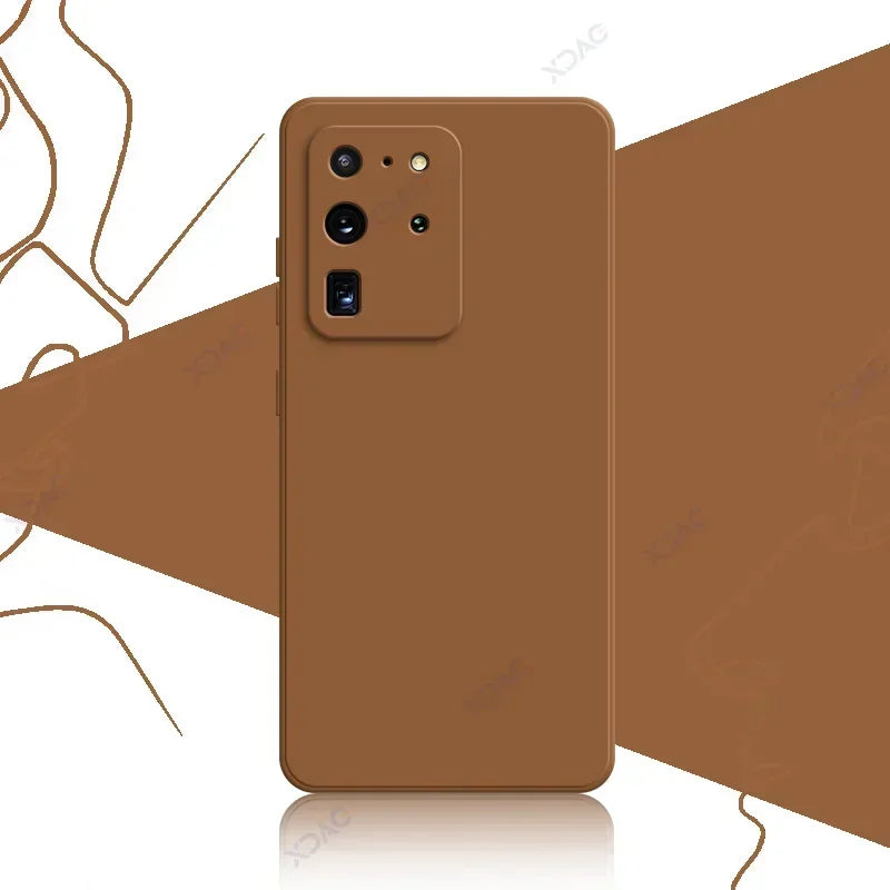 Original Mobile Phone Cover for Samsung Galaxy S20 FE Plus Ultra SamsungS20Ultra S20Plus 5G Soft Square Liquid Silicone Case Bag