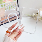 Luxury Clear Shockp Magnetic Wireless Charging Phone Case For iPhone Duo 18 Duo 18 Ultra Hinge Magsafe PC Hard Protect Cover