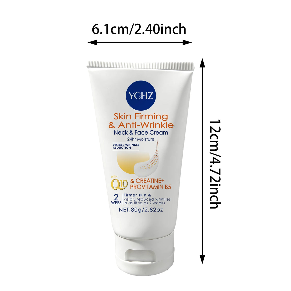 [Hydrating Firming Cream] Reduces Fine Lines and Wrinkles, Neck and Face Firming Cream - Contains Coenzyme Q10, Creatine, and Vitamin B5, Suitable for All Skin Types, Moisturizing and Firming, 80g