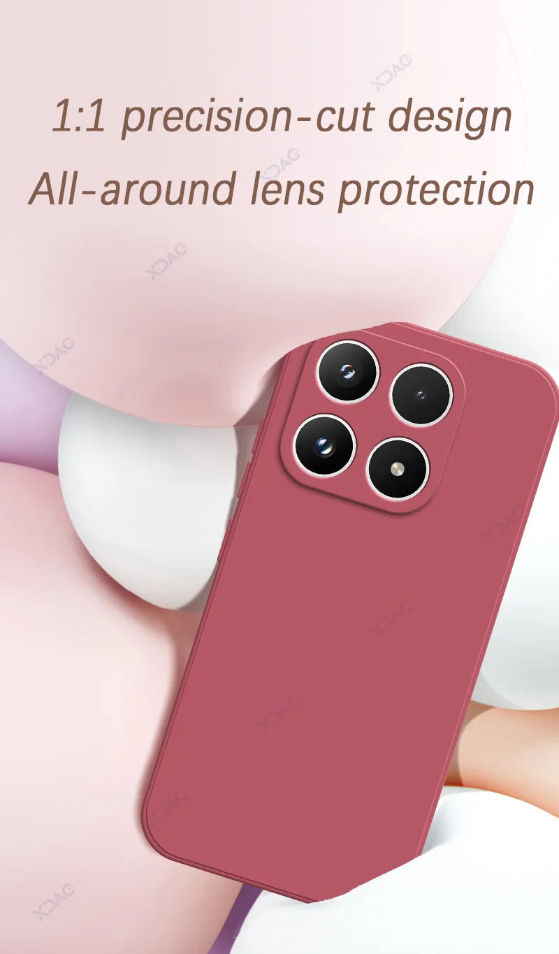 Original Mobile Phone Cases for Xiaomi 17 Xiaomi17 5G 6.3" 360 Soft Luxury Square Liquid Silicone Back Cover Waterproof Bags