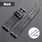 18mm 20mm 22mm Vintage Oil Wax Leather Watchband 19mm 21mm 24mm Universal Stitching Cowhide Strap for Seiko for Omega Watch Band