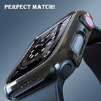 Tempered Glass+cover For Apple Watch Case Accessories 45mm 41mm 44mm 40mm 42mm Screen Protector Apple watch serie 9 4 5 6 SE 7 8