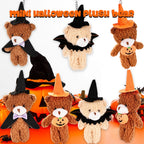 Halloween Plush Bear Small Stuffed Bear Bulks with Witch Hats, Pumpkin for Halloween Party Favor Gifts Goodie Bag Filler Rewards