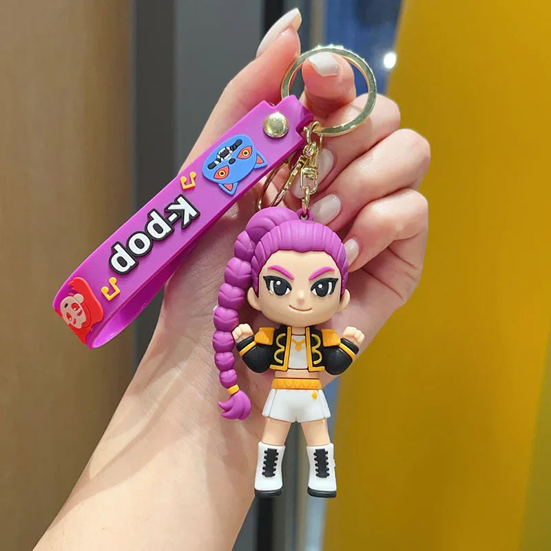 2026 K-pop Idol Group Keychain Rumi Mira Zoey Anime Figure Keyrings PVC Backpack Pendant Birthday Chiritmas Gift Party Favors 키링