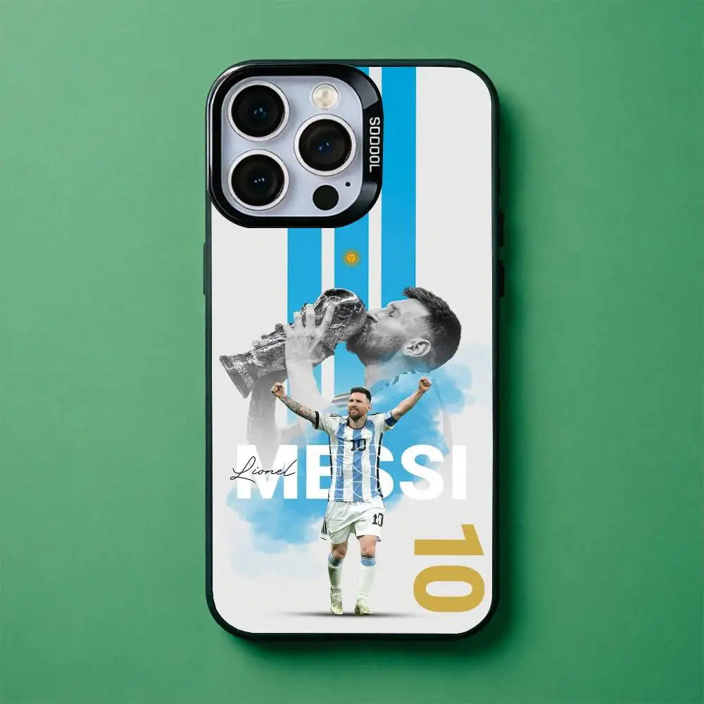 Lionel Messi Football Phone Case for iPhone 17 to 11 Pro Max TPU Cover