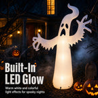 Large Inflatable Halloween Ghost Decor, Standing Ghost Yard Decoration, PVC Outdoor Lawn Garden Halloween Party Display Prop