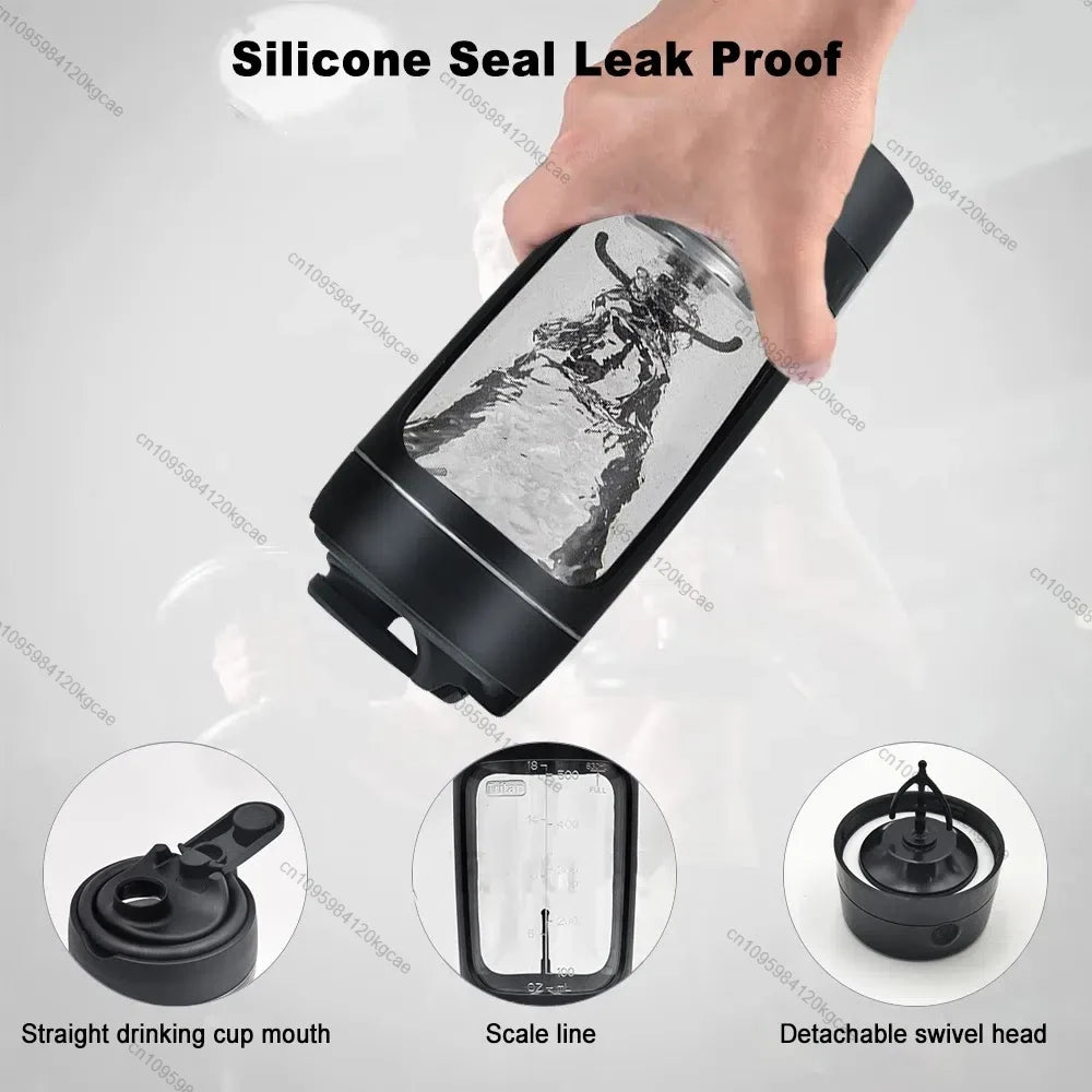 630ml USB Electric Portable Whey Protein Shaker bottle Fully Automatic Stirring Cup Rechargeable Gym Free Cocktail Blend Bottle