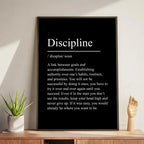 Discipline Motivational Terms Poster Modern and Elegant Wall Stickers for Home Decor Living Room Dormitory Wall Art
