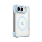 Case For iPhone Duo 18 Fold Magnetic Matte Transparent Acrylic Phone Cover Equipped With Central Hinge Protection Back Shell