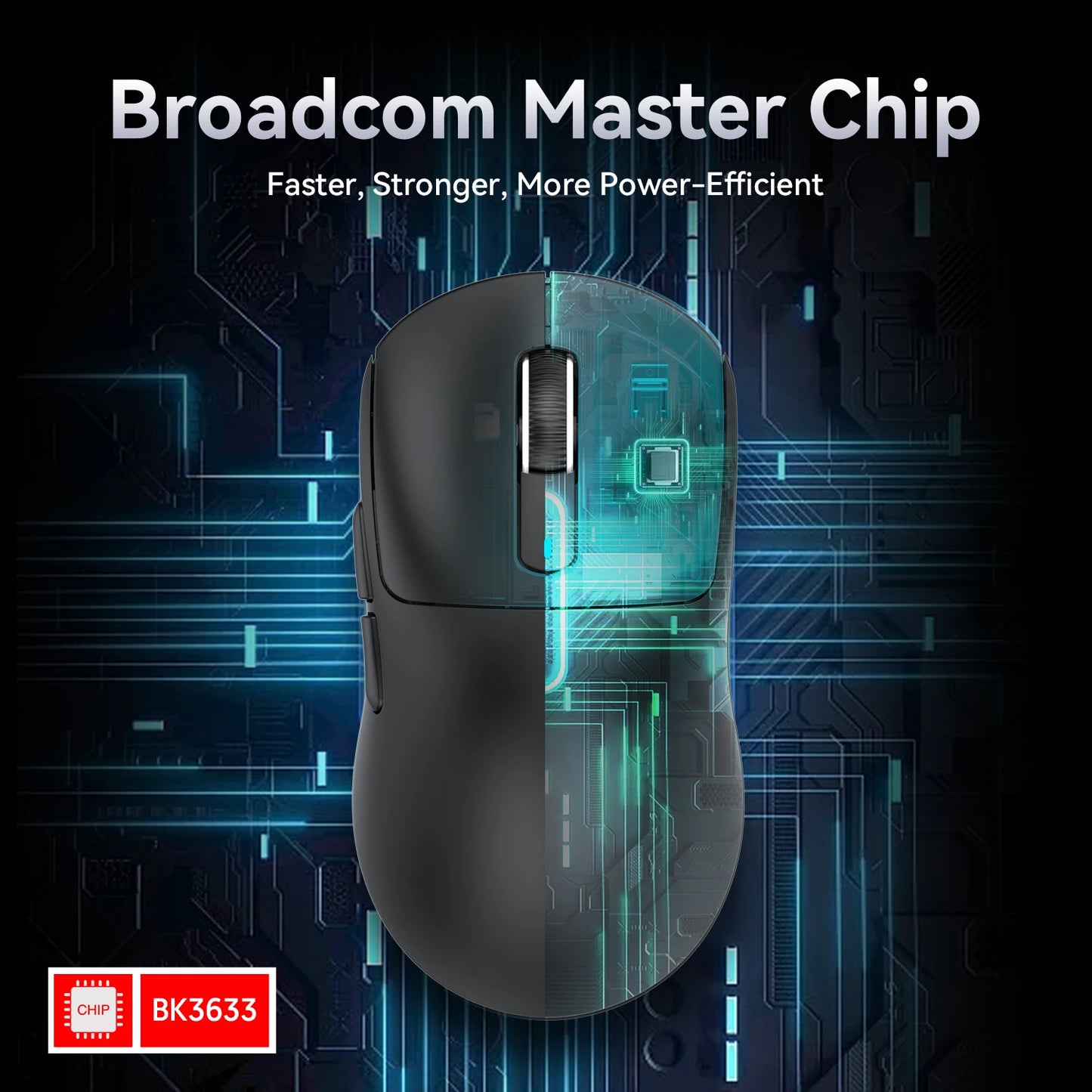 ATTACK SHARK X3 Tri-mode Gaming Mouse, PixArt PAW3395 Sensor, 26K DPI, 49g Ultralight, BT/2.4G Wireless/Wired,for PC Gamer