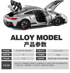 1:24 911 GT3 RS Alloy Sports Car Model Collection Ornament Toy Vehicle Diecast Miniature Voiture Boyfriend Gift