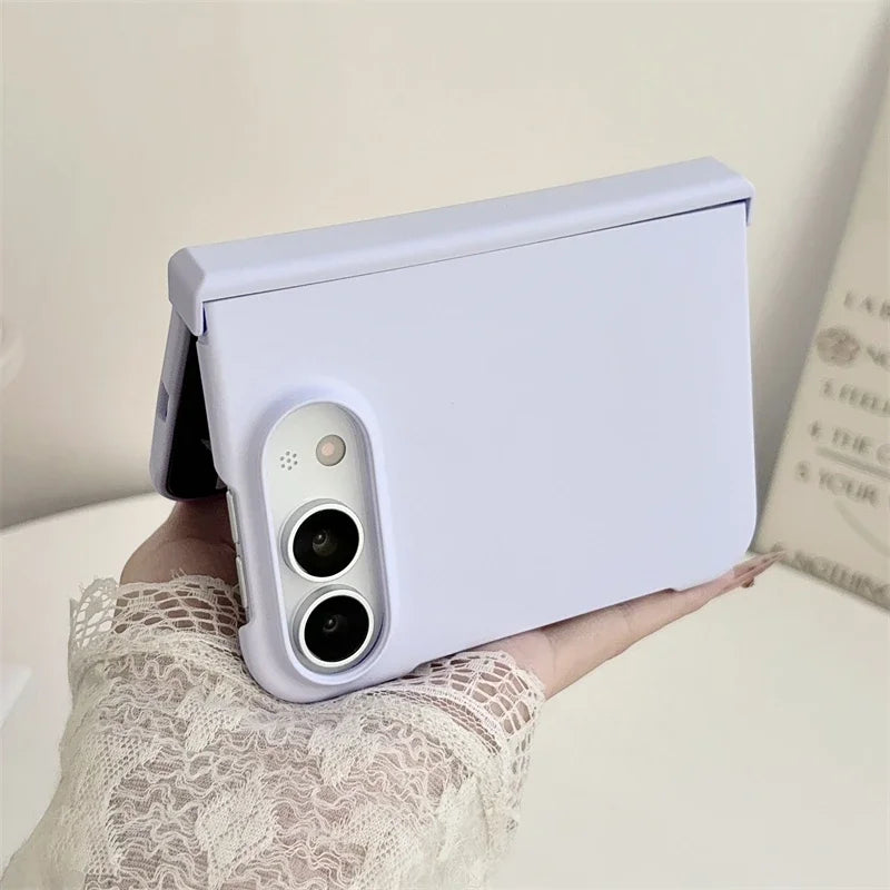 Luxury Skin Feel Frosted Matte Fold Phone Case For iPhone Duo Ultra 18 Fold Hinge Protective Ultra-thin PC Shockproof Hard Cover