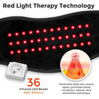 Electric 660-850nm Red Light Heating Neck Belt Neck Pain Relief Anti-fatigue Neck Vibration Massage Pad