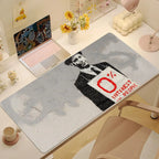 Graffiti Art Banksy S Mouse Pad Large Desk Mat Keyboard Ergonomic Office Rubber Game PC Non-slip Anti-fray Home Custom Best Pric