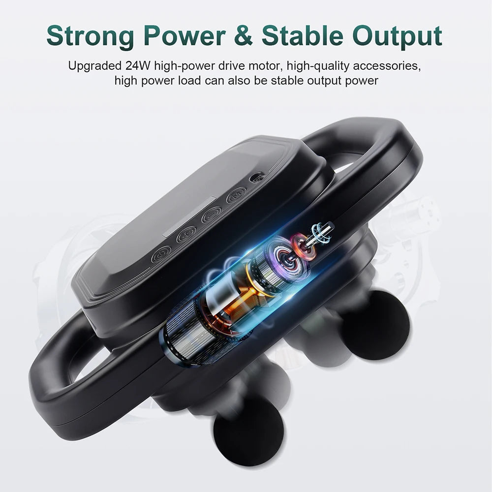 8-Head Fascia Gun High-Frequency Vibration Body Massage Gun Back and Waist Massager Neck Shoulder Massager Muscle masajeador