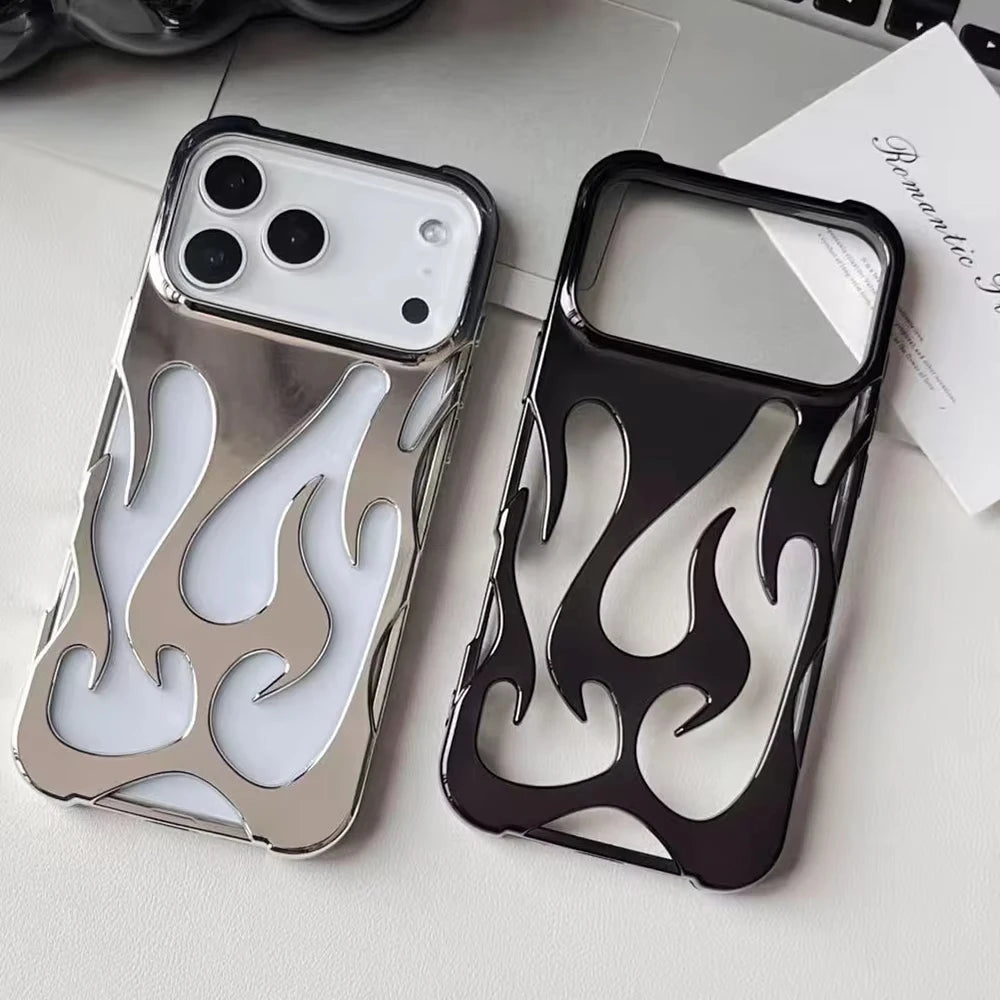 Flame Pattern Anti Drop TPU Phone Case for iPhone 17 16 15 14 Pro Max