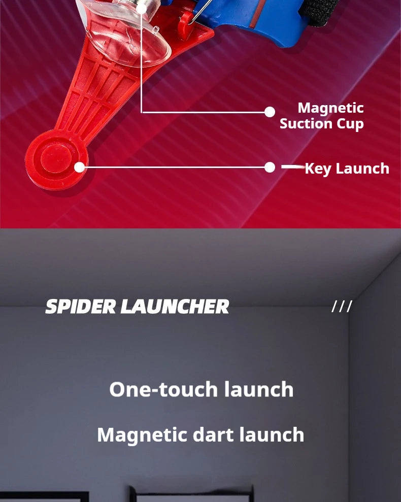 New Spider Cobweb Launcher Toys Silk Web Shooters Cosplay Model Manga Wrist Webshooter Gloves Accessories Props Gift for Fans