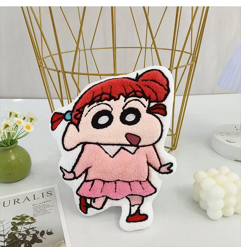 Kawaii Crayon Shin-Chan Cartoon Cute Hand Towel Water-Absorbent Coral Fleece Kitchen Quick-Drying Shower Room Supplies
