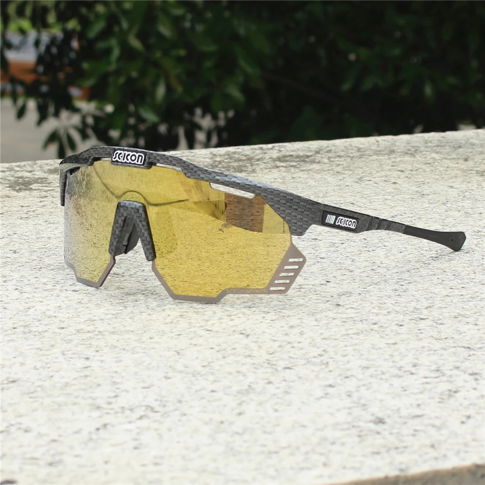 SCICON AEROSHADE KUNKEN UV400 Cycling Sunglasses with Case - Outdoor Sports Men's MTB Road Bike Eyewear Women's Goggles