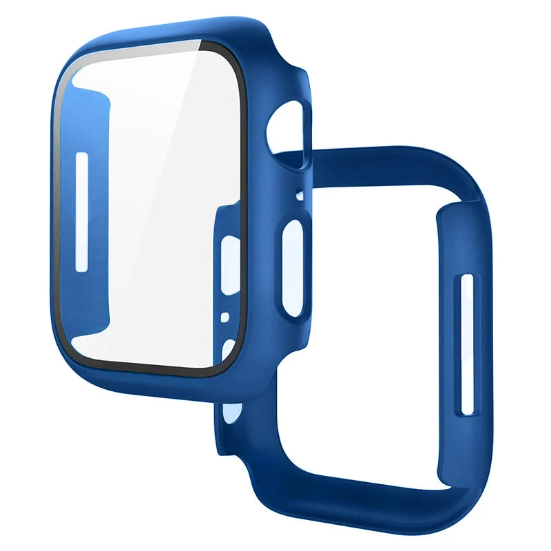 Tempered Glass+Cover For Apple Watch 11 10 9 8 7 46mm 42mm PC Bumper Screen Protector Case iWatch Series 7 6 5 4 SE3 44 40 45mm