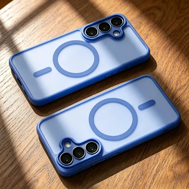 Magnetic Matte Case for Samsung Galaxy S26 S25 S24 S23 Ultra Plus FE A57 A56 A55 A17 A16 A26 for Magsafe Wireless Charge Cover